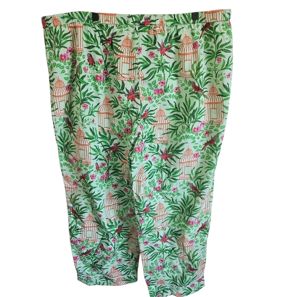Printfresh Birds of a Feather Cropped Pajama Pants In Kiwi Slice - Picture 3 of 13